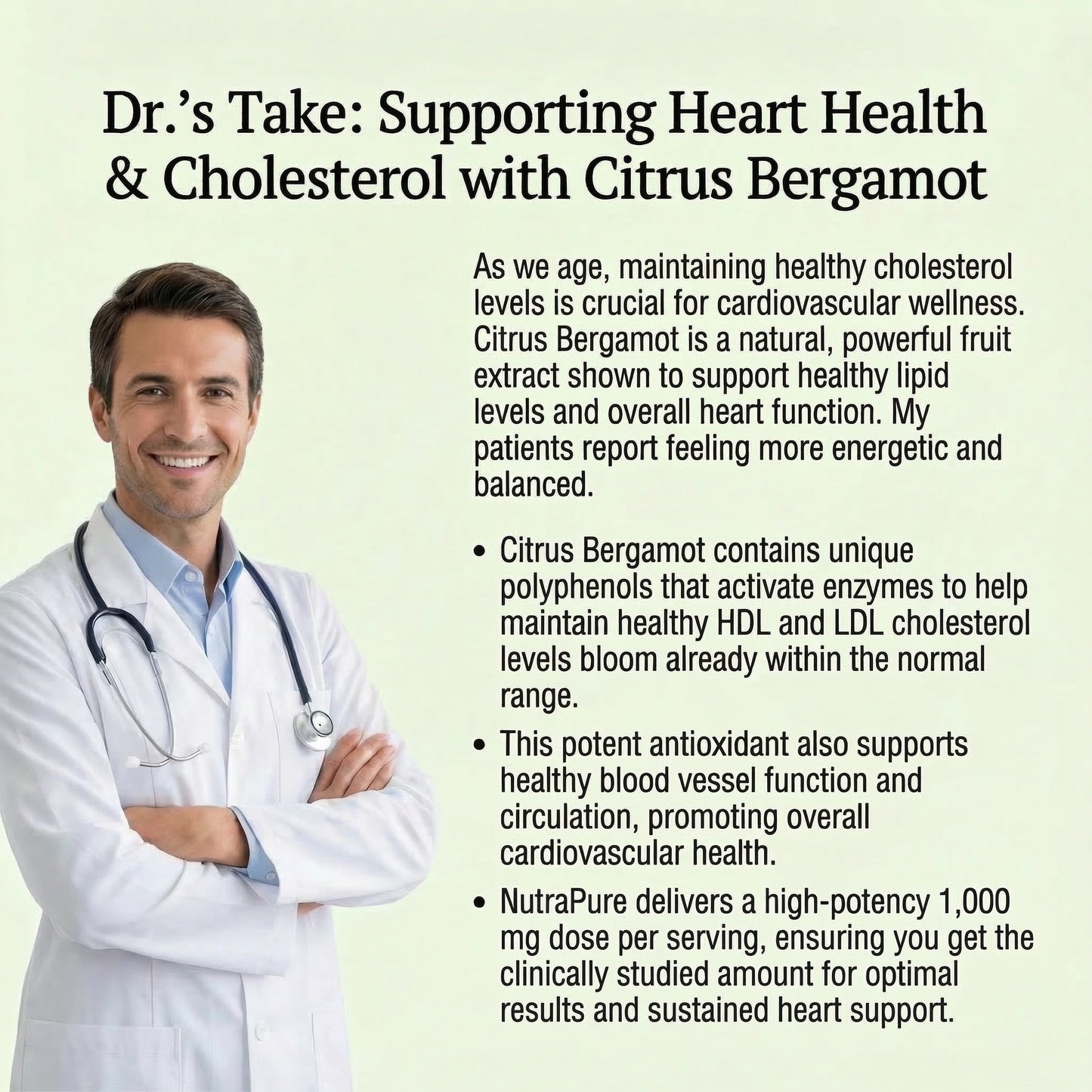 Ultimate Cholesterol Support : Pure Citrus Bergamot 1000mg